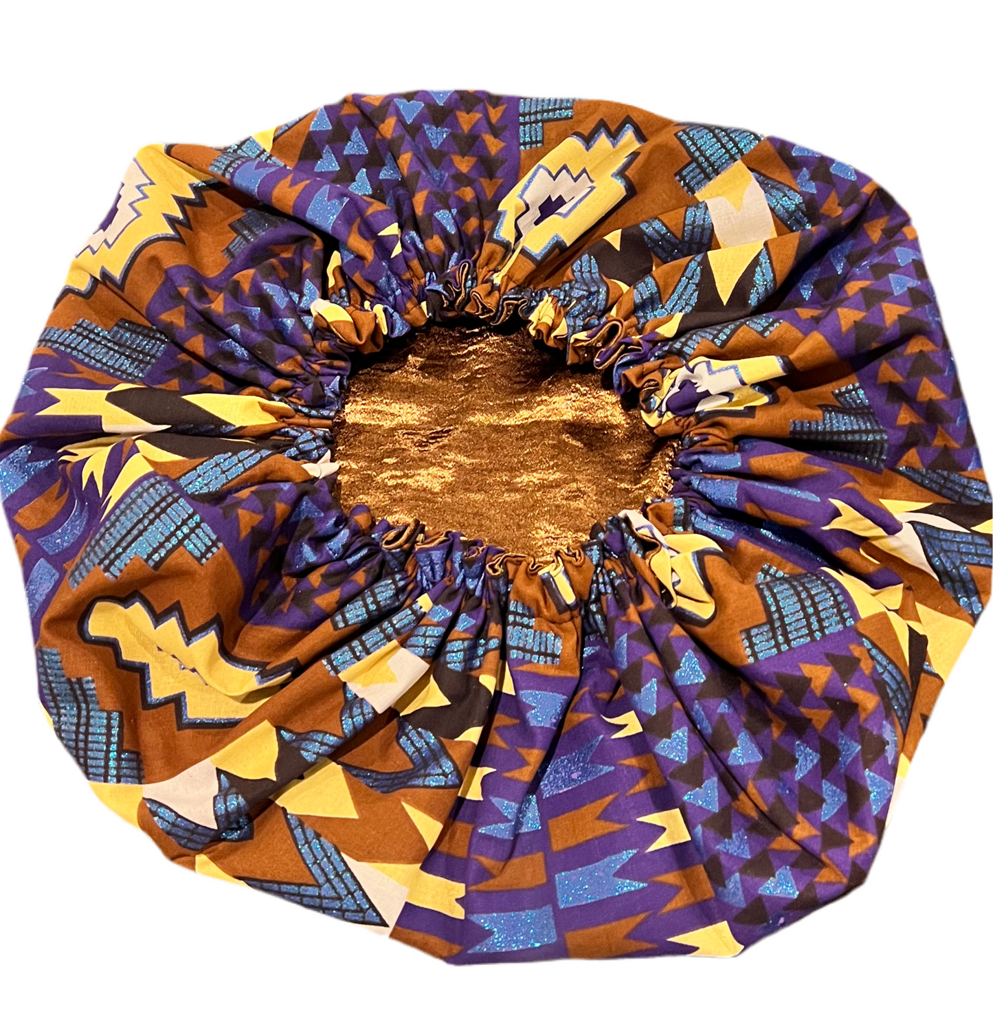 Blue/Brown Kente Bonnet