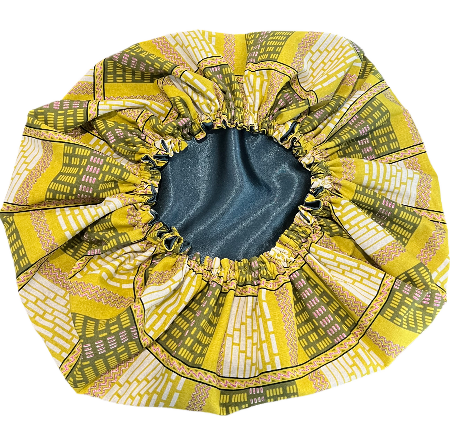 Green Kente Satin Bonnet